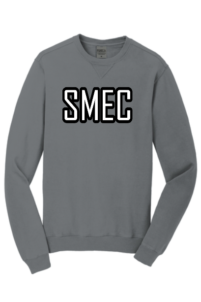 NEW SMEC PC098 Port & Company Beach Wash Garment-Dyed Crewneck Sweatshirt